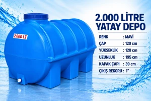 2000 L Yatay Su Deposu