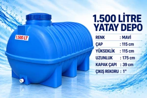 1500 L Yatay Su Deposu