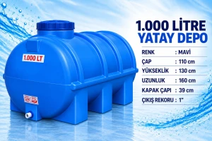 1000 L Yatay Su Deposu - 2