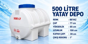 500 L Yatay Su Deposu