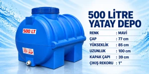 500 L Yatay Su Deposu - 2