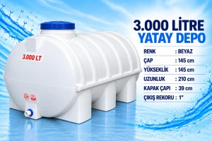 3000 L Yatay Su Deposu - 2