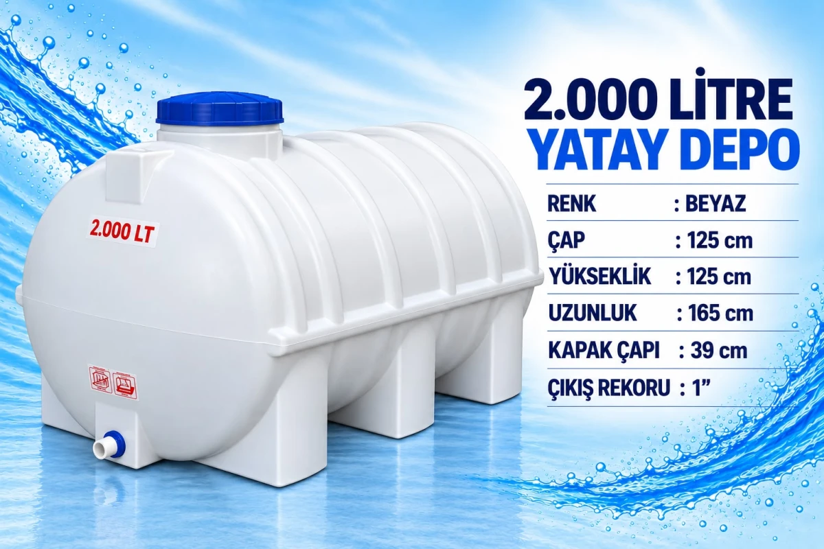 2000 L Yatay Su Deposu